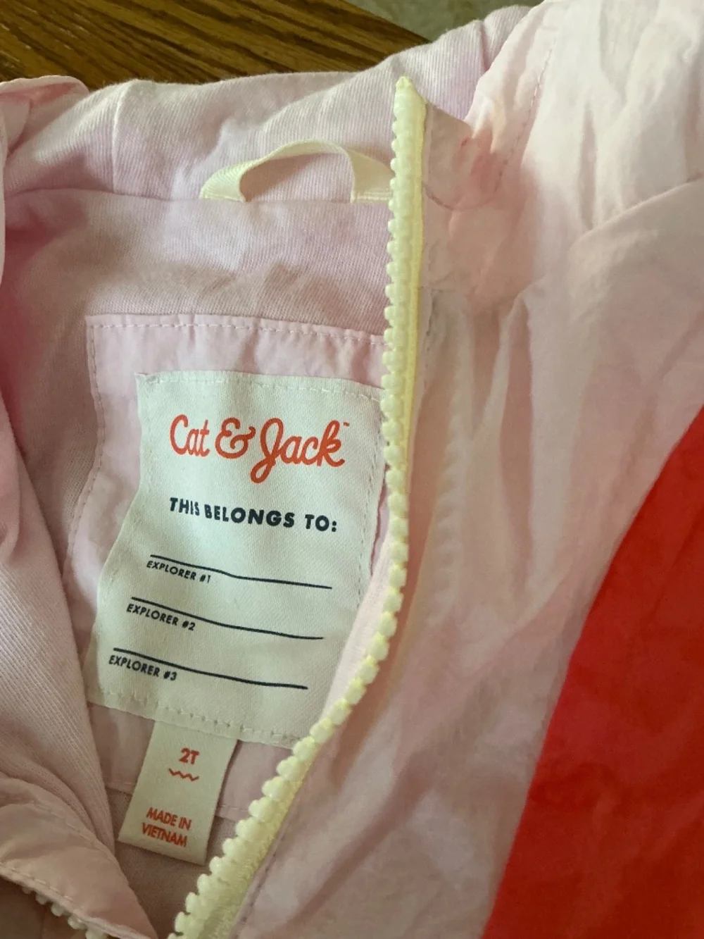 Cat & Jack Toddler Girls Colorblock Hooded Anorak Jacket sz 2T EUC $30R